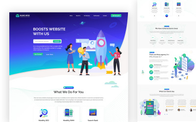 Geek Boost Services One Page UI Elements
