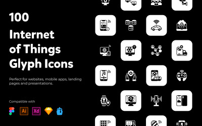 Internet der Dinge Glyphen-Symbole