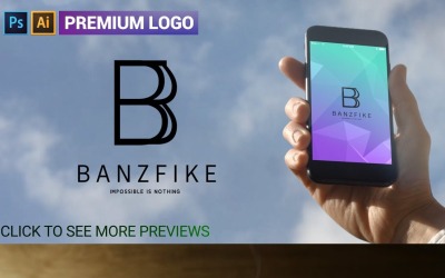 Modèle de logo BANZFIKE Premium B Letter