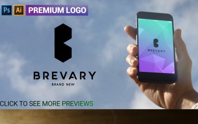 Modèle de logo BREVARY Premium B Letter