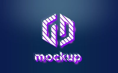 Stripe Logo Mockup med och lila färg