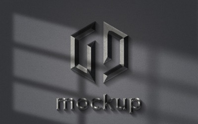 Elegant Logo Mockup With Realistic Window Sunlight Effect