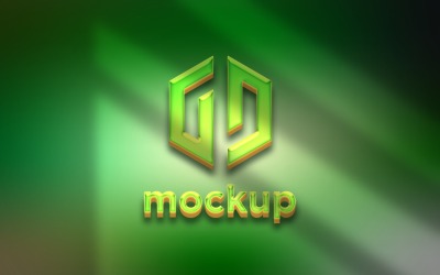 Мокап логотипа Candy с эффектом солнечного света окна