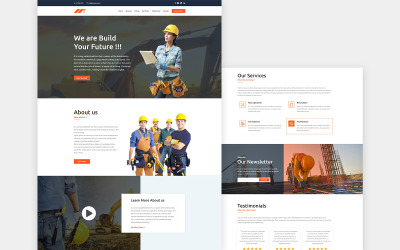 Constex – Usługi budowlane One Page szablon HTML5