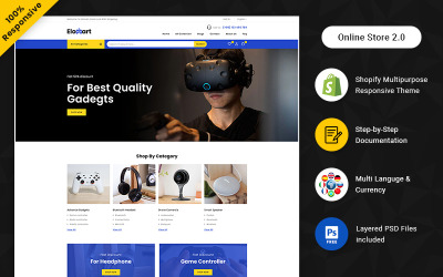 Elomart - Электроника и гаджеты Shopify Адаптивная тема