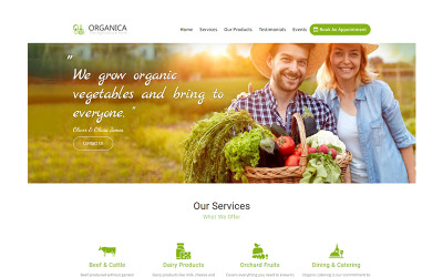 Landing Page Template für Landwirtschaft und Landwirtschaft