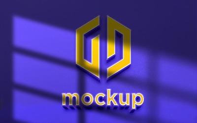 Pencere Gölge Efektleri ile Logo Mockup Extrude