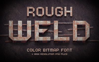 Rough Weld - Color Bitmap Font