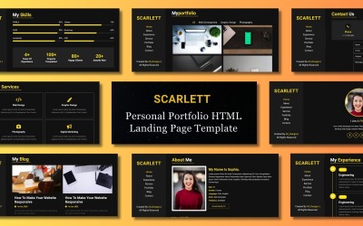 Scarlett - 个人投资组合 HTML 登陆页面网站模板