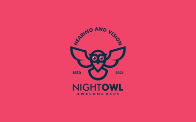 Night Owl Vintage Logo Style