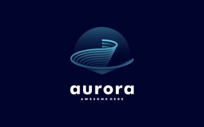 Soyut Aurora Gradyan Logosu