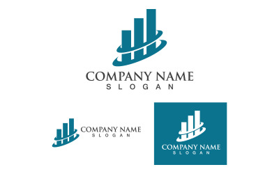 Vector de logotipo de finanzas empresariales V9