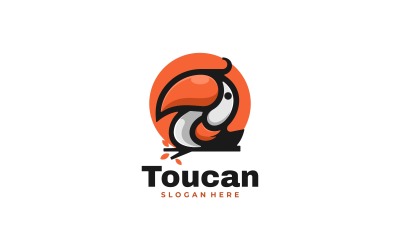 Vektör Toucan Maskot Logosu