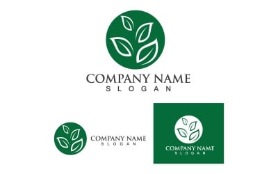 Green Leaf Logo And Symbol Vector V1
