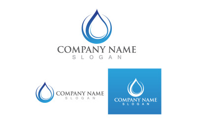 Logotipo y símbolo de la naturaleza Waterdrop Vector V5