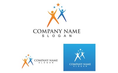 Salud Gente Vida Logotipo Y Símbolo Vector V10