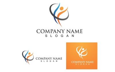 Salud Gente Vida Logotipo Y Símbolo Vector V11