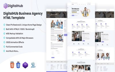 DigitalHub - Business Agency HTML-mall