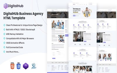 DigitalHub - Business Agency HTML Template