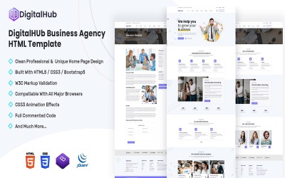 DigitalHub - Szablon HTML agencji biznesowej