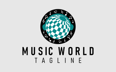 Kreatives Logo-Design der Musikwelt