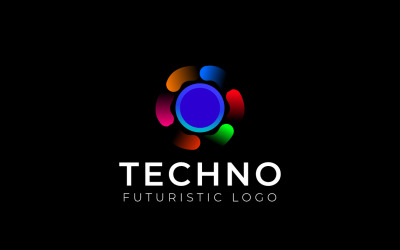 Logo Techno gradiente tecnologico di percorso