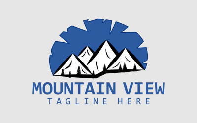 Logotipo de design personalizado Mountain View