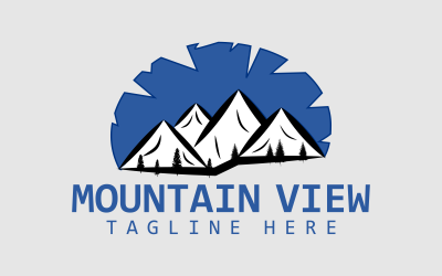 Mountain View anpassad designlogotyp