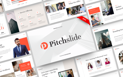 Pitchslide – Business Pitch Deck PowerPoint sablon