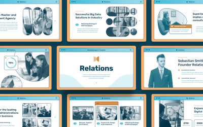 Relacje — szablon motywu przewodniego kreatywnego marketingu
