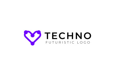 Tech Love Purple Flat  Logo