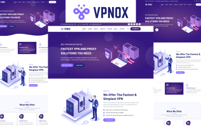 VPNOX - HTML5-sjabloon voor VPN- en proxyservices