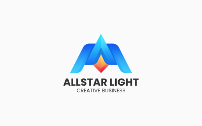 Abstract Letter A Gradient Logo