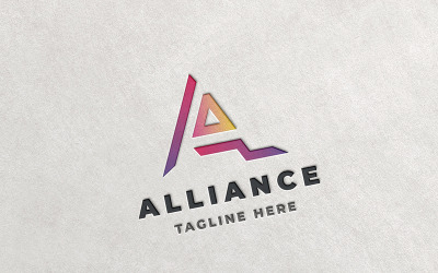 Logotipo de la letra A de la alianza profesional