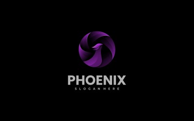 Vector Phoenix Gradient barevné Logo Design