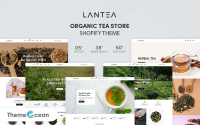 Lantea - Biologische theewinkel Shopify-thema