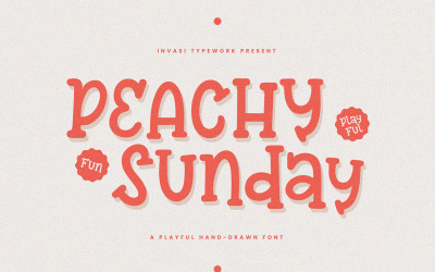 Peachy Sunday - speels handgeschreven