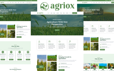 Agriox - Modelo HTML5 de Fazenda Agrícola