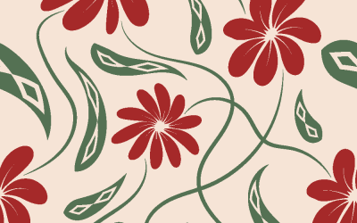 Folk Flowers Print Floral Pattern Ethnic Art g65