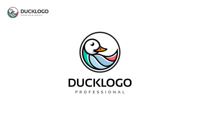 Logo de canard - Illustration vectorielle de conception de logo de canard moderne