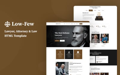 Lowfew – Modèle de site Web pour avocat, avocat et cabinet d&amp;#39;avocats