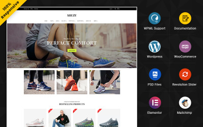 Shuzy — многофункциональная тема Elementor для WooCommerce для обуви, обуви и моды