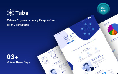 Tuba - Responsiv webbplatsmall för kryptovaluta