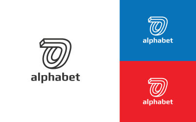 Alfabet - niemożliwa litera A Logo szablon