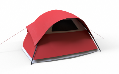 Camping Tent Low-poly 3D model