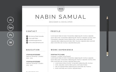 Clean Job Resume/Cv Template