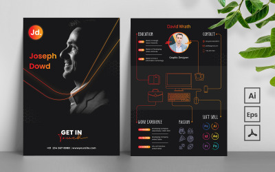 Kreatywny profesjonalny szablon CV