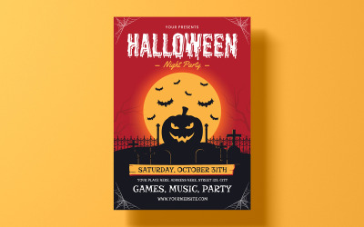 Kreatywny szablon ulotki na Halloween
