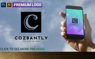 Modello Premium COZBANTLY C lettera Logo