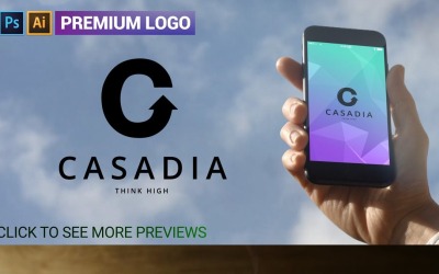 Premium CASADIA C bokstavslogotypmall